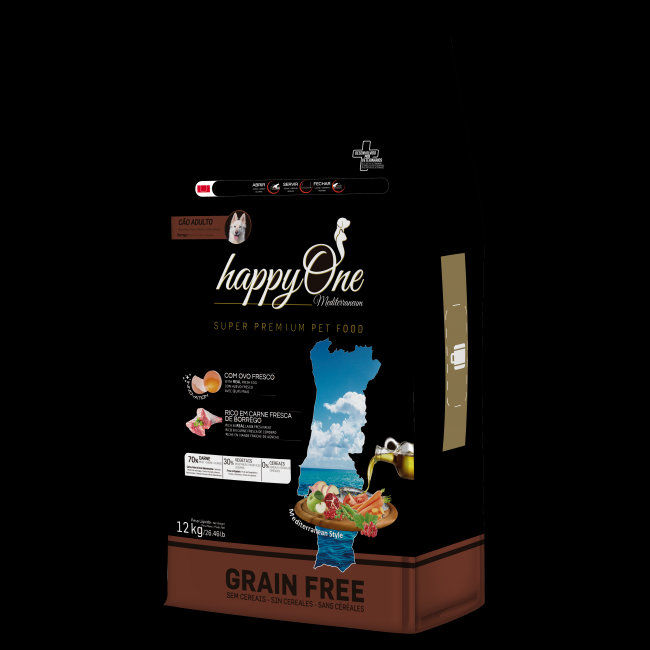 Средиземноморска храна HappyOne Mediterraneum Grain Free Lamb а пораснали кучета от всички породи с прясно агнешко месо, зехтин, сладък картоф, яйца и нар 12 кг. 2