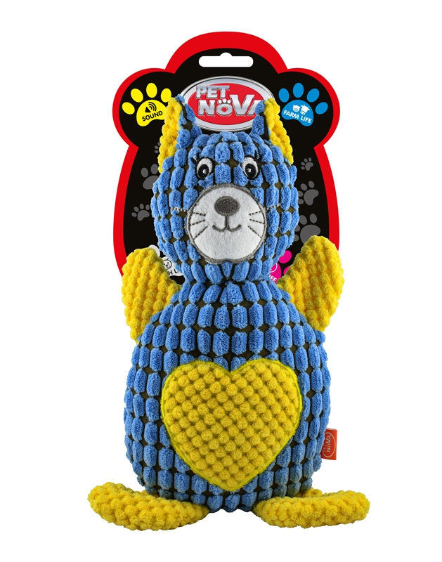 Плюшена синя котка със звук PET NOVA 1 бр.