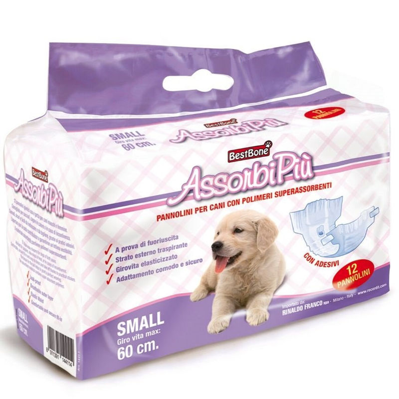 Удобни и  високоабсорбиращи памперси за кучета Best Bone 12бр L