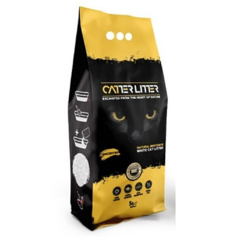 Натурална бентонитова котешка тоалетна CATTERLITTER White Bentonite Natural без аромат 5л.