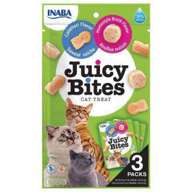 Сочни хапки за котки Inaba Cat Juicy Bites Homestyle Broth & Calmari Flavour с вкус на бульон и калмари 3×33гр.