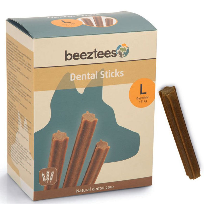 Натурални дентални пръчици Beeztees Dental sticks за кучета от едри породи 28 бр.