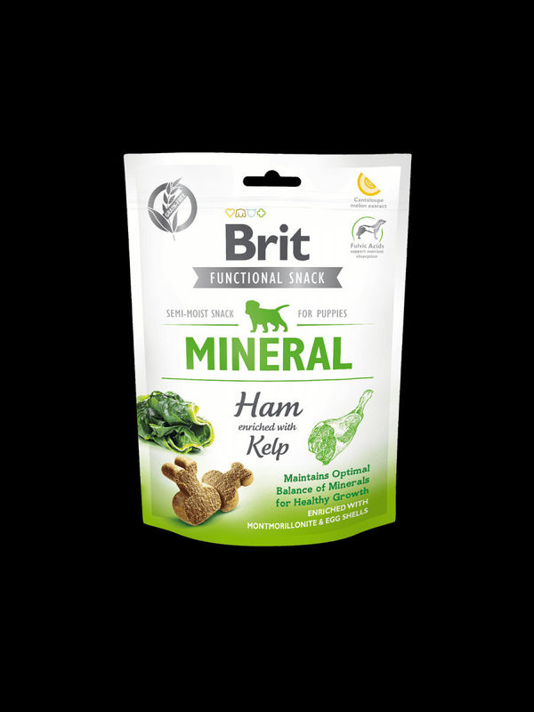 Brit Care Dog Functional Snack Mineral Ham for Puppies – лакомство за кученца с шунка и водорасли 150гр. 0.150 кг.