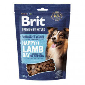 Полувлажни лакомства за кучета Brit Premium by Nature Dog Semi-moist Snacks Lamb with Sea Buckthorn с Агнешко месо и морски зърнастец 180гр.