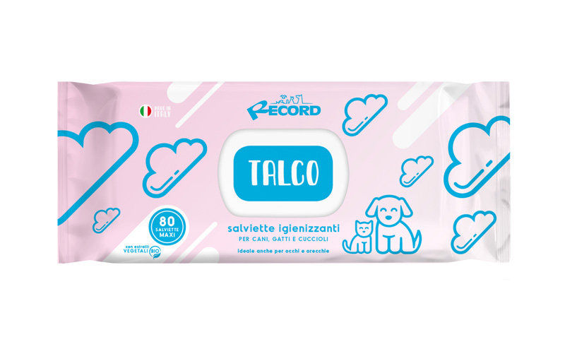 Record wet wipes TALC – Мокри кърпи за домашни любимци с талк 80бр. 1 бр.