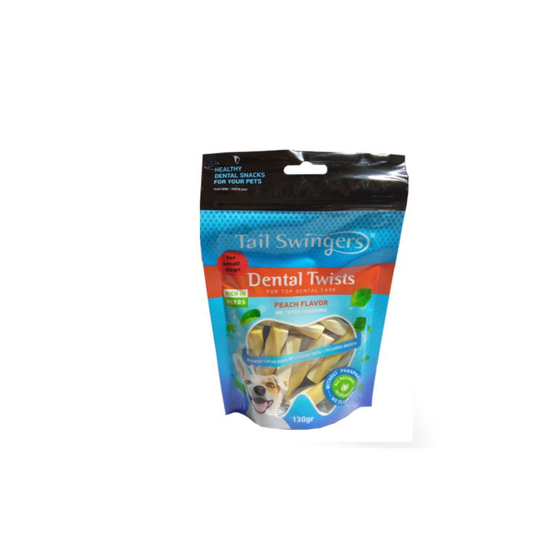 Дентално лакомство за куче TAIL SWINGERS Dental Twists Peach 10