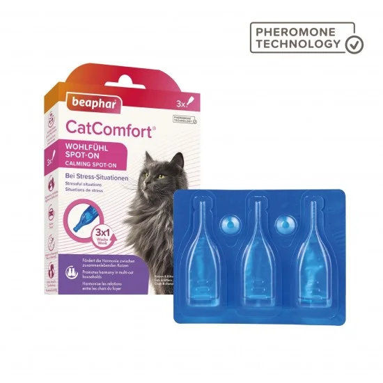 Beaphar CatComfort Calming Spot On - успокояващи капки с феромони за котки 13