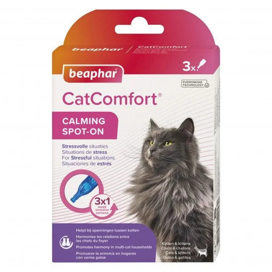 Beaphar CatComfort Calming Spot On - успокояващи капки с феромони за котки