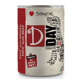 Консервирана храна за кучета Disugual D-Day Dog wet food Adult Beef с 96% телешко месо и риба 400гр.