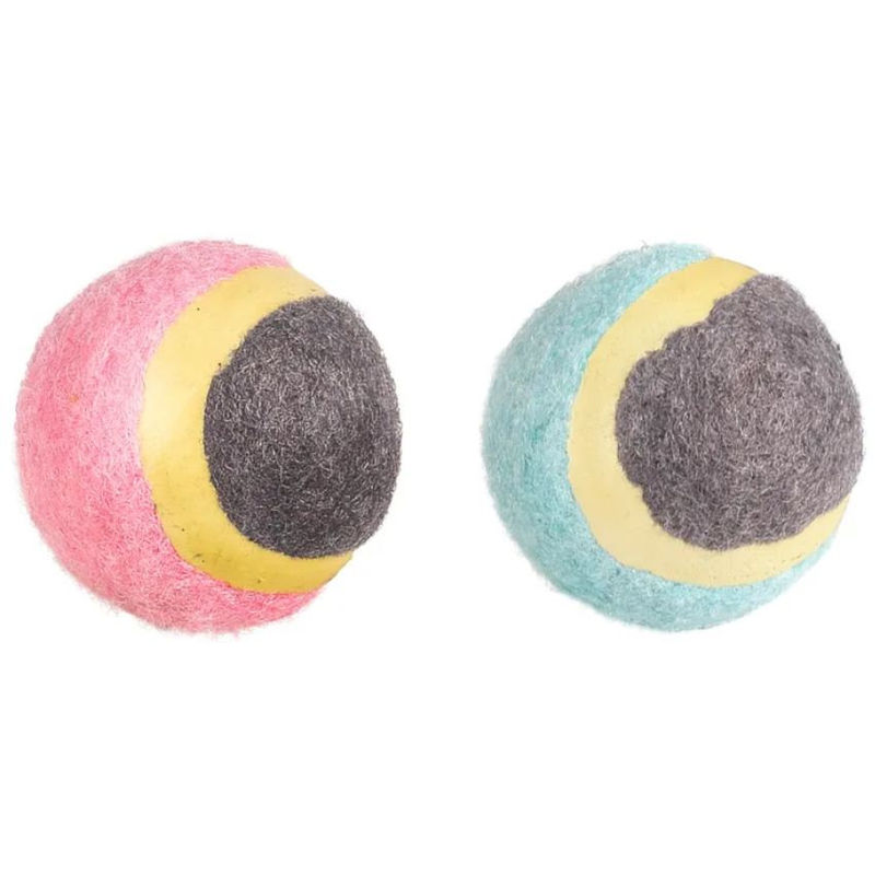 Комплект от две тенис топки Flamingo Tennis ball за куче микс