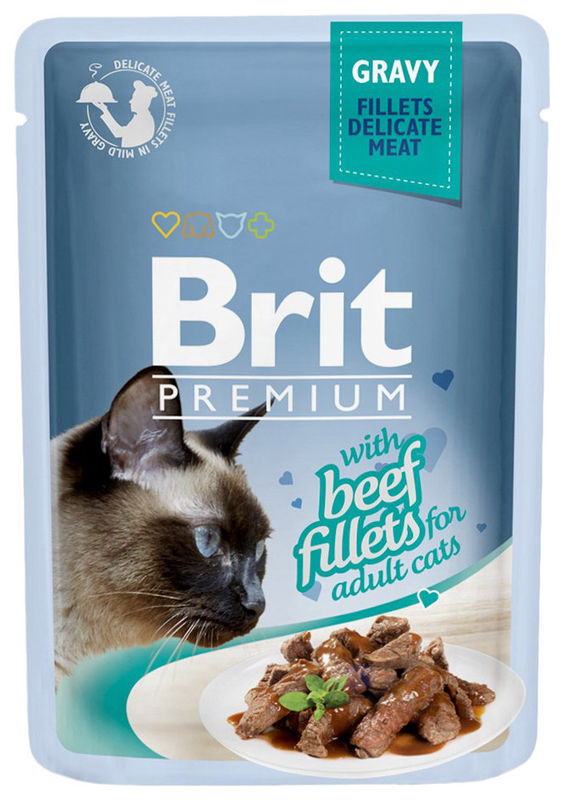 Brit Premium Cat Delicate – телешки филенца в сос 85гр. 85 гр.
