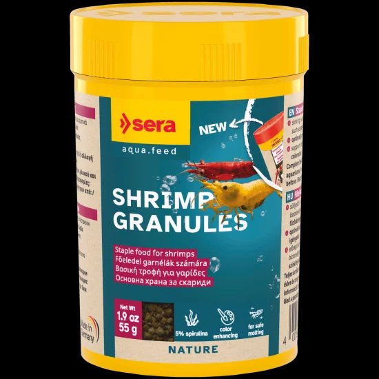 sera Shrimps Granules Nature 55 г - за сладко и соленоводни скариди