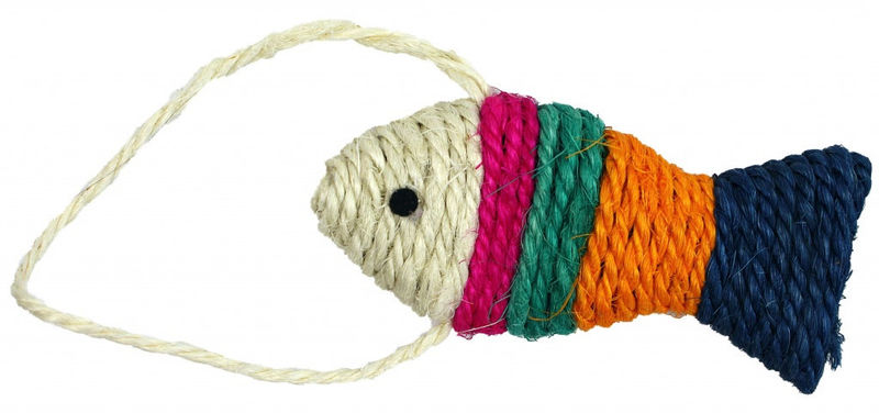 Котешка играчка PET NOVA 2в1 сезалена мишка, драскалка 12х6см. микс 3