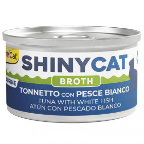 GC SHINYCAT TUNA WITH WHITE FISH IN BROTH 70g