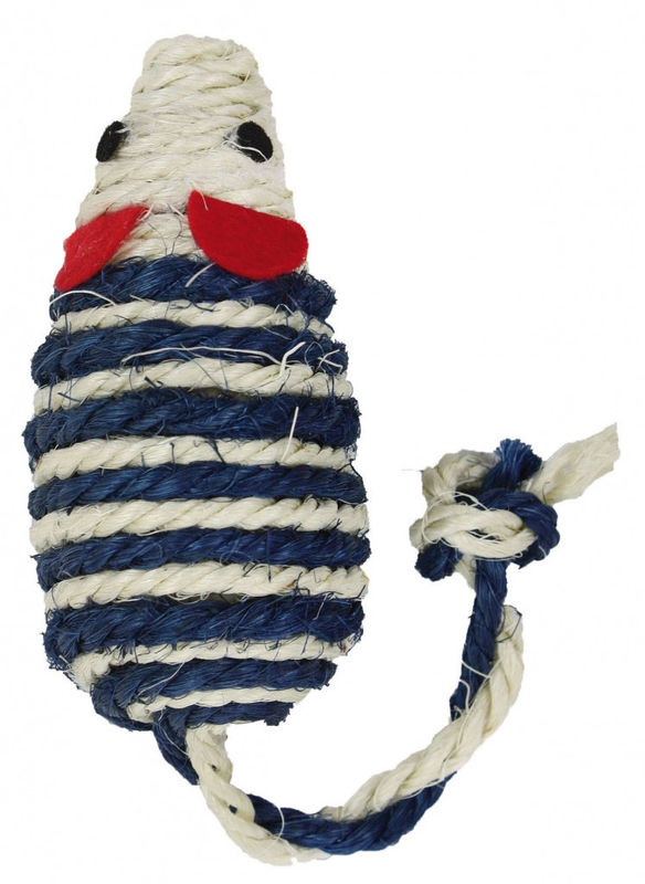 Котешка играчка PET NOVA плетена мишка 10×5 см. микс 2