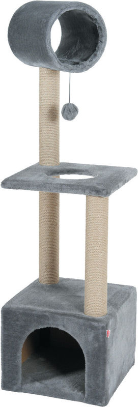 Драскалка Zolux TRIO CAT TREE  с къщичка и три зони, 41см х 47см х 124 см Сив 3