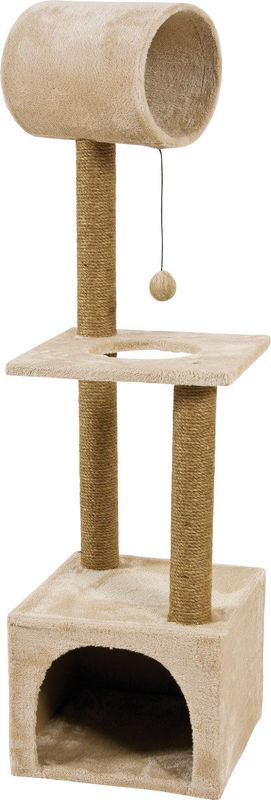 Драскалка Zolux TRIO CAT TREE  с къщичка и три зони, 41см х 47см х 124 см Сив