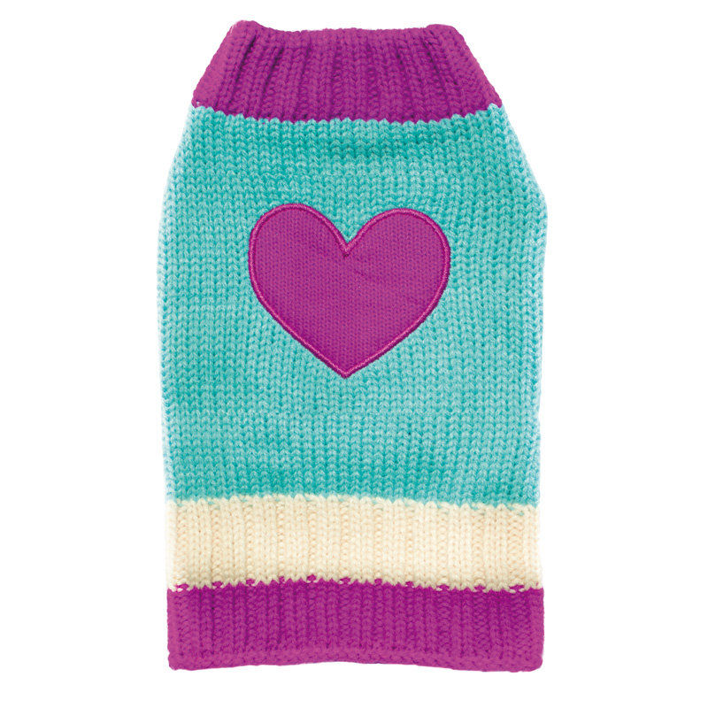 Плетен пуловер за кучета със сърце Record 40 см. 8