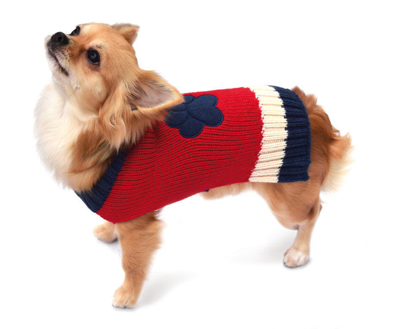 Плетен пуловер за кучета със сърце Record 40 см. 4