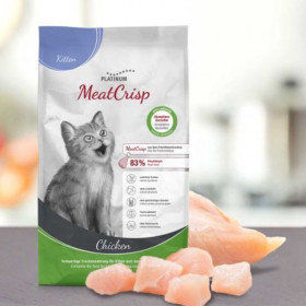 Пълноценна суха храна за подрастващи котенца Platinum MeatCrisp Kitten Chicken с 83% Прясно пилешко месо, БЕЗ зърнени култури 0,400кг