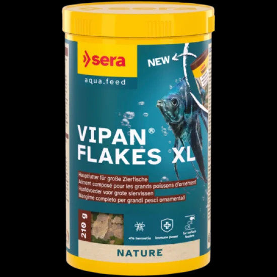 sera Vipan Flakes XL Nature 1000 мл / 210 г - натурална храна за всички рибки