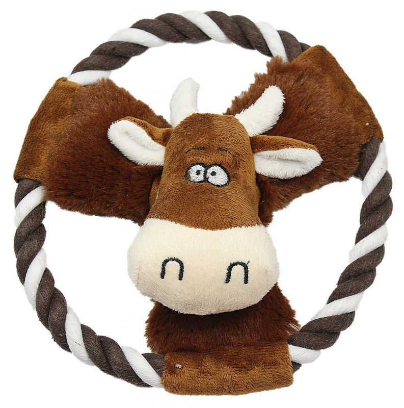 Памучно въже PET NOVA с кравичка със звук 20 см. 20 см.