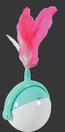 Zolux – интерактивна играчка за котки – накланяща се топка с пера 1 бр. 3