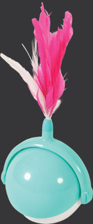 Zolux – интерактивна играчка за котки – накланяща се топка с пера 1 бр.