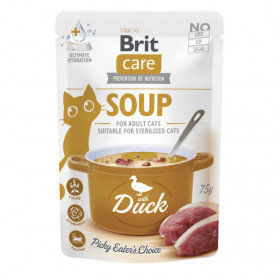 Деликатесен пауч за котки Brit Care Cat Soup with Duck супа с патешко месо, БЕЗ зърнени култури 2