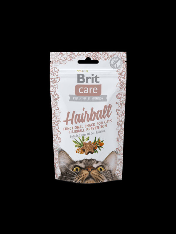 Brit Care cat Functional Grain free snack Hairball – лакомство за котки против космени топки 50гр. 50 гр.