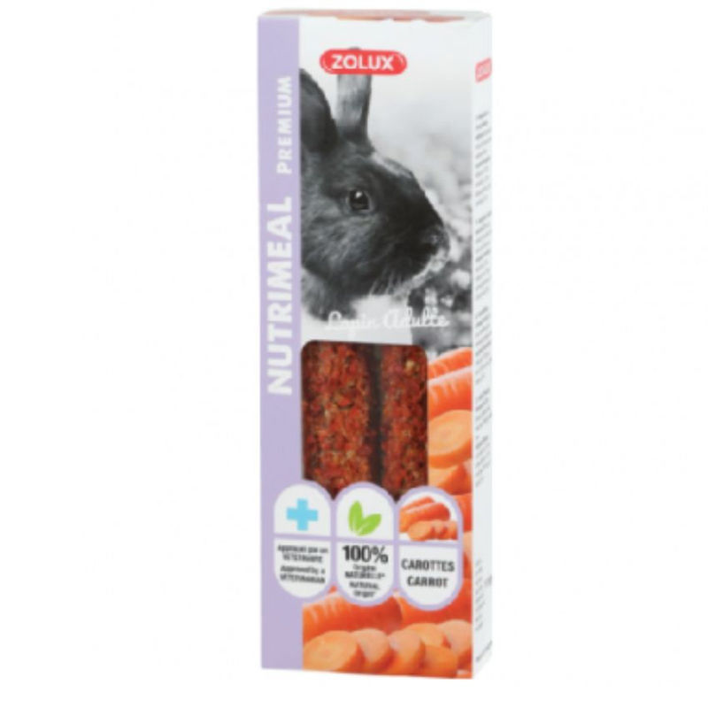 ZOLUX Zolux Premium Stick Nutrimeal Rabbit крекер за пораснали зайци с моркови 115гр