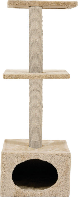 Драскалка Zolux DUO CAT TREE с къщичка и две площадки, 40см х 30см х 87см Бежов 3
