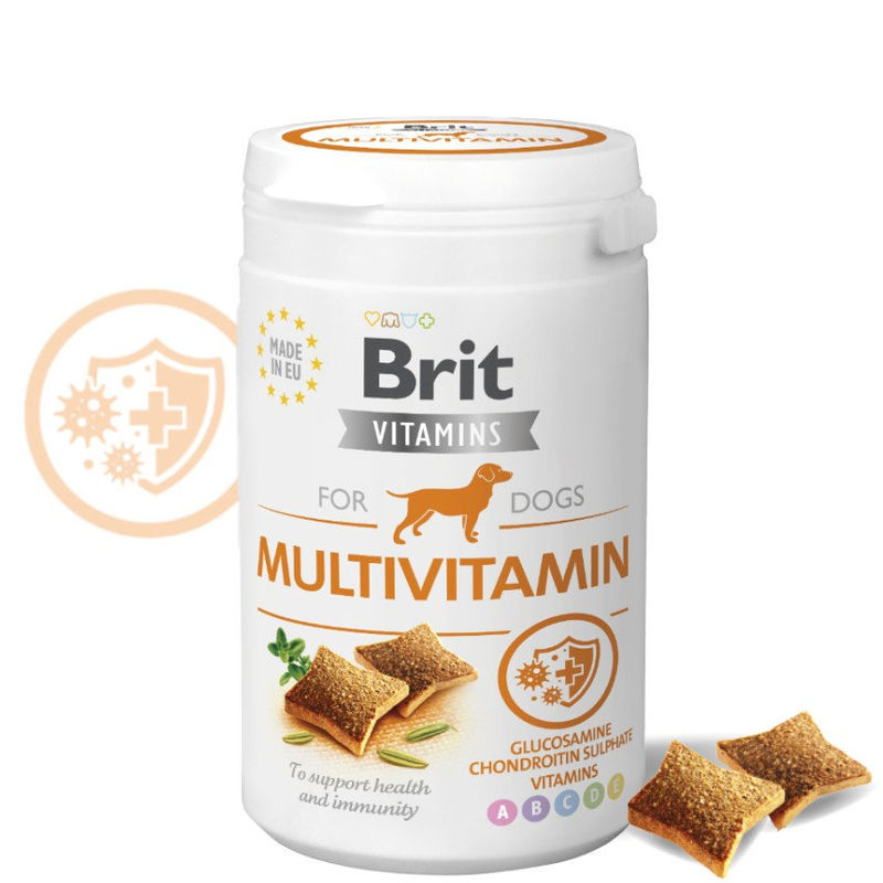 Хранителна добавка за кучета Brit Vitamins Multivitamin за поддържане на имунитета и доброто физическо състояние