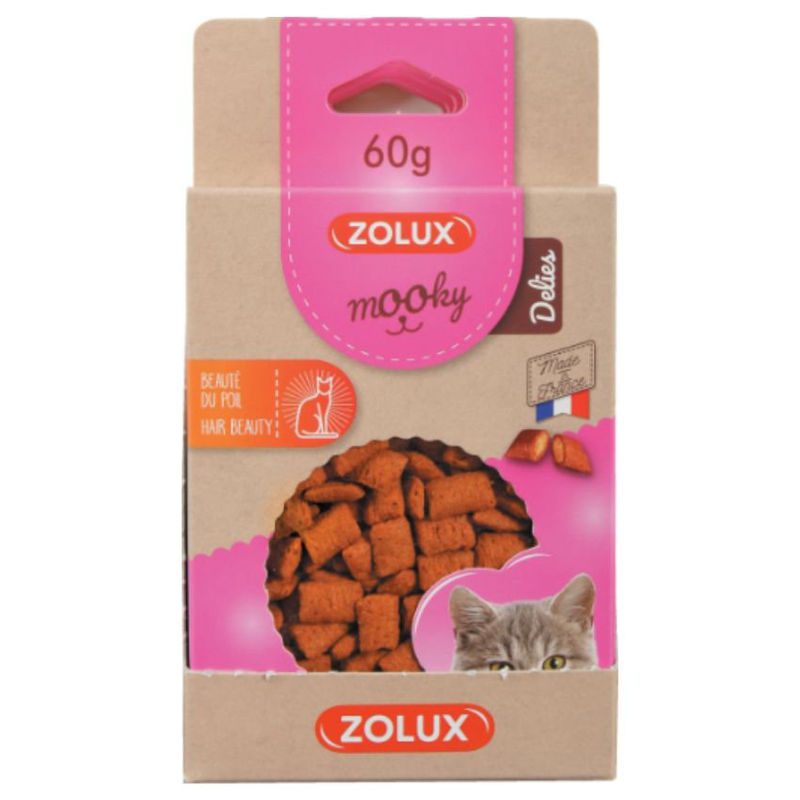 Лакомства за котки Zolux MOOKY Cat Hair beauty за красива козина 0.060 кг.