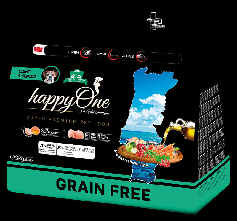 Средиземноморска храна HappyOne MEDITERRANEUM Light & Senior за кучета над 5 години от всички породи с пилешко месо, сардини, зехтин, яйца и нар 3 кг. 2