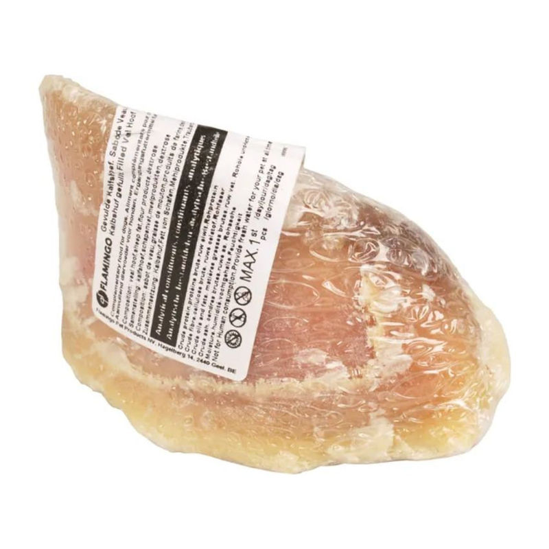 Кучешко лакомство Flamingo Veal hoof телешко копито с пълнеж натурален 2