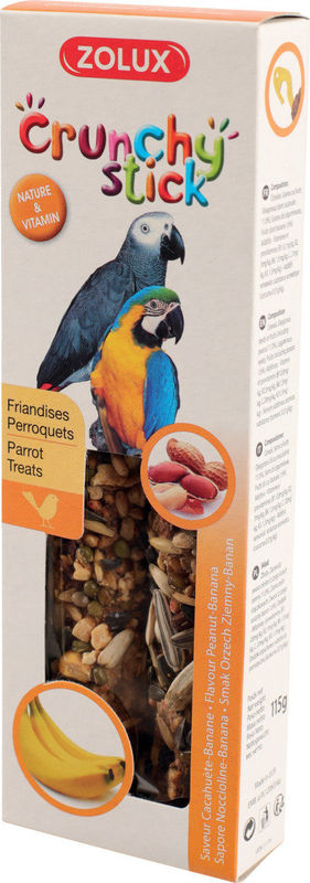 Zolux – крекери за големи папагали с фъстъци и банан 2бр.