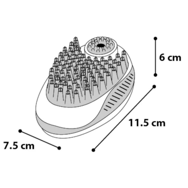 Четка за масаж и почистване 2в1 Flamingo Clean and massage brush за куче син 5