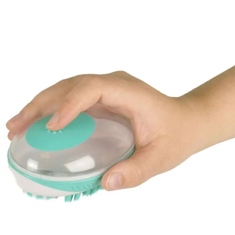 Четка за масаж и почистване 2в1 Flamingo Clean and massage brush за куче син 3