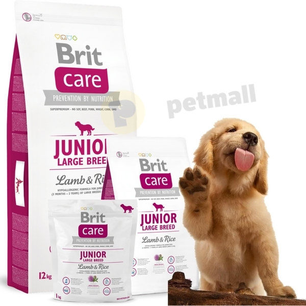 Супер премиум, хипоалергенна храна за подрастващи кучета от големите породи Brit Care Dog Hypoallergenic Monoprotein  Junior Large Breed  монопротеинна, с агнешко месо и бял трън 12 кг. 2
