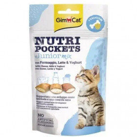 GIMCAT NUTRI POCKETS JUNIOR MIX (WITH CHEESE, MILK, YOGHURT) 60G