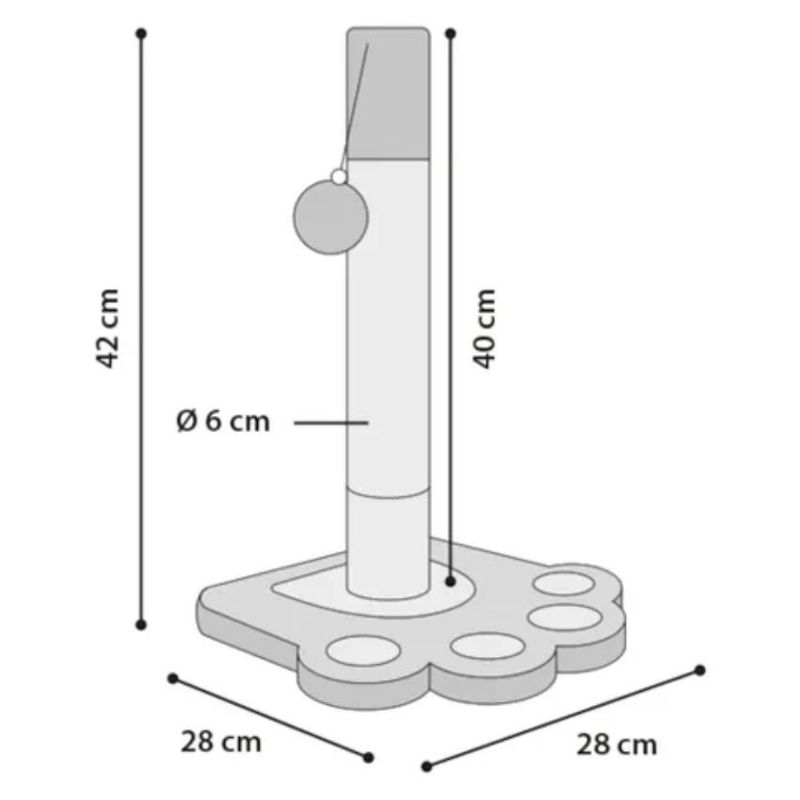 Драскалка във формата на лапа Flamingo Scratching tree Cya 2 за котки, тюркоаз тюркоаз 2