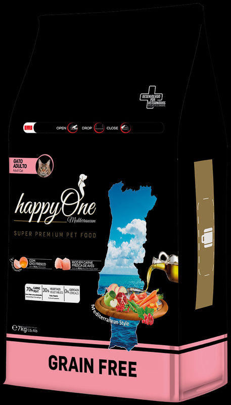 Средиземноморска храна HappyOne MEDITERRANEUM CAT Adult за пораснали котки с пилешко месо, сардини, зехтин, яйца и нар 1 кг. 4