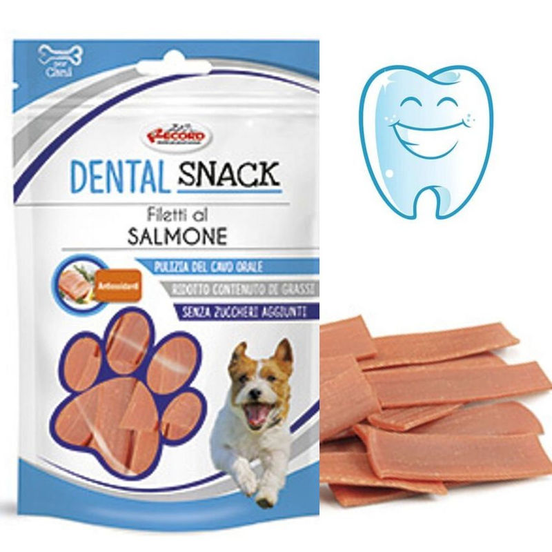 Дентално лакомство Record Dental Snack  – филе от сьомга с цикория и червена боровинка  75 гр. 3