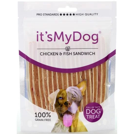 It's My Dog Chicken & Fish Sandwich Grain Free - ленти пиле и риба, 85 г
