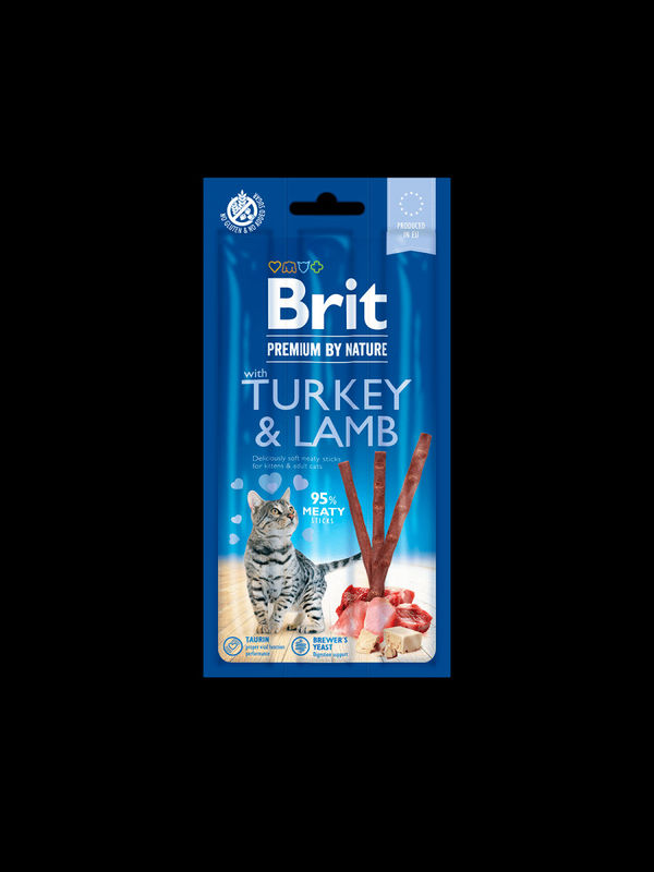 Brit Premium by Nature Cat Sticks with Turkey & Lamb – лакомство за котки с пуешко и агнешко 3 бр.