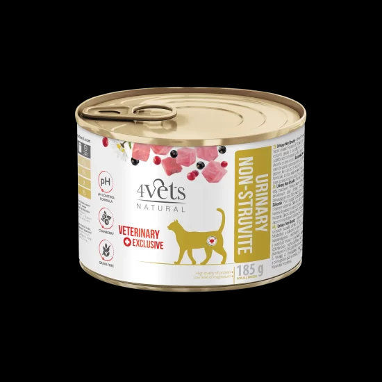 4Vets Cat Natural Urinary консервирана храна за котки със уринарни проблеми, 185 г