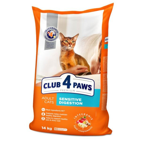 CLUB 4 PAWS CAT ADULT SENSITIVE DIGESTION Пълноценна, премиум храна за котки