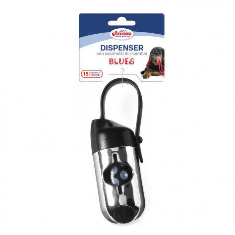 Диспенсър за пликчета 9х4,5см. + ролка с пликчета Черен