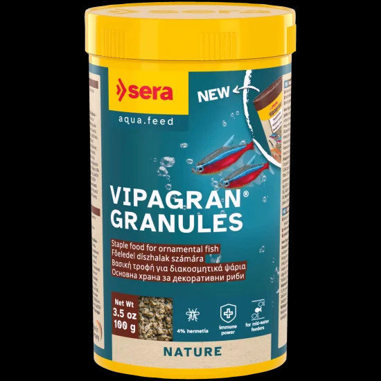 sera Vipagran Granules 100 г - основна храна за рибки от средния слой